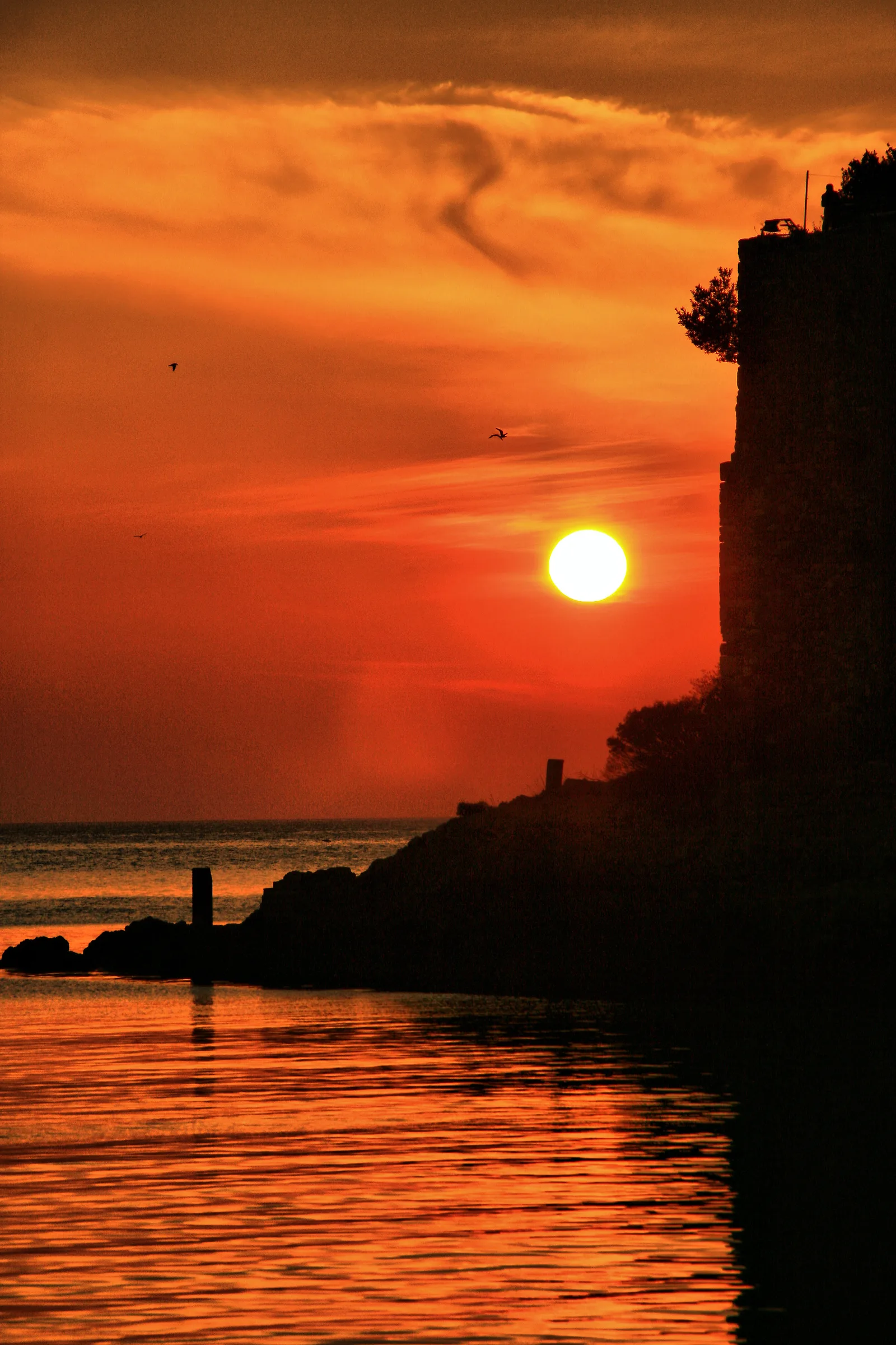 Amasra limanı ve tarihi kale silueti
